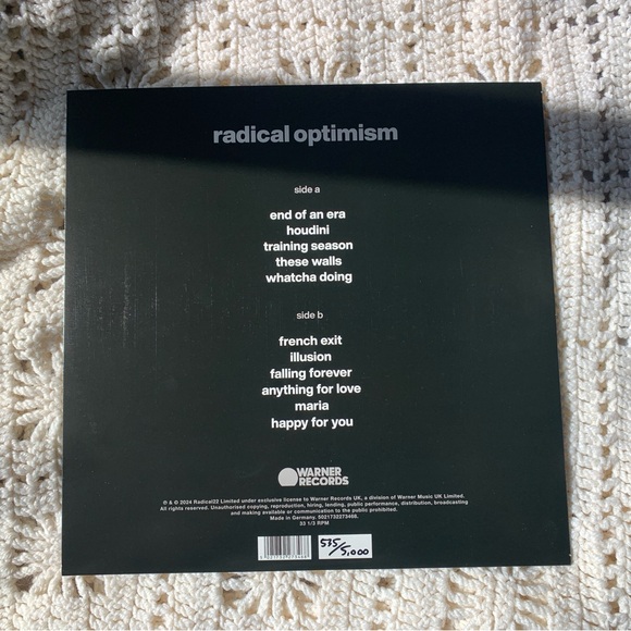 Dua Lipa - Radical Optimism Vinyl - BloodRecords Zoetrope#2 (READ DESCRIPTION) - Picture 3 of 7